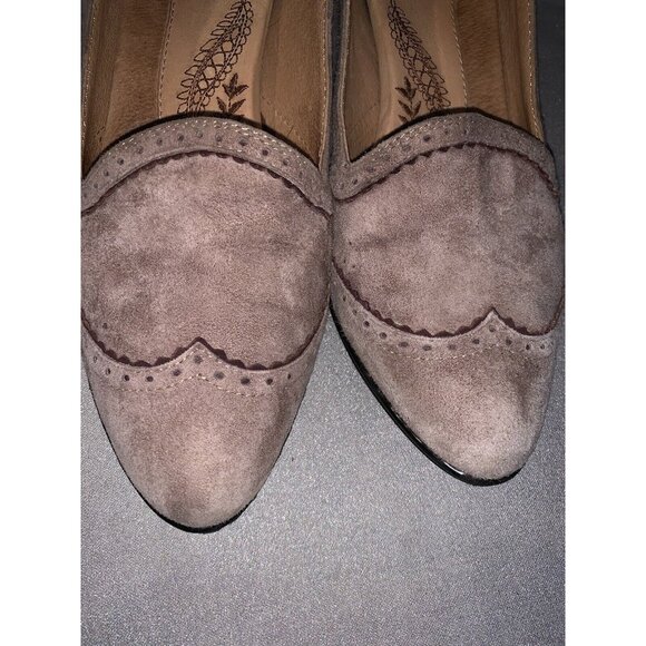 Söfft Womens Tan Suede Leather Upper Heels Size 7M With Decorative Insole - Picture 3 of 8